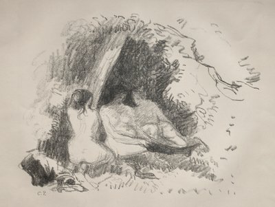 Mujeres desnudas, c. 1896 de Camille Jacob Pissarro