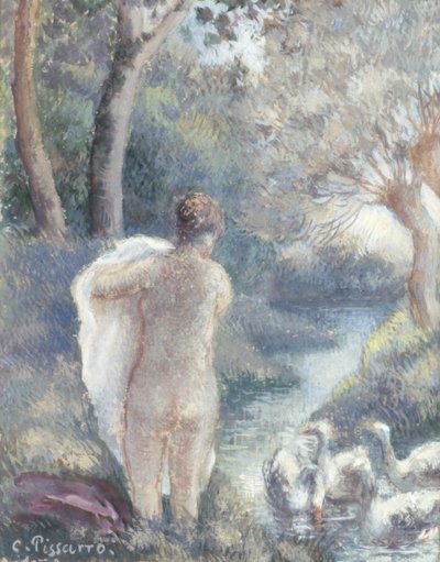 Desnudo con Cisnes, c.1895 de Camille Jacob Pissarro