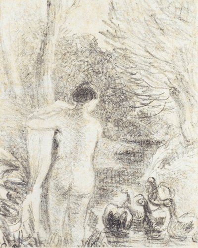 Desnudo con Cisnes, c.1895 de Camille Jacob Pissarro