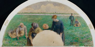 Campesinos recogiendo hierba, 1885 de Camille Jacob Pissarro