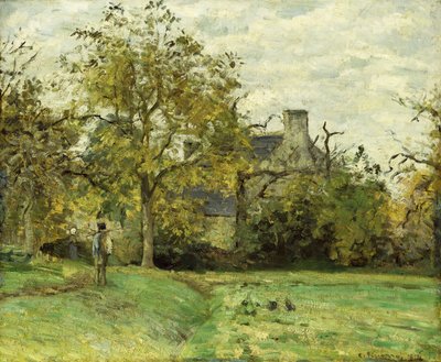 La casa de Piette en Montfoucault, 1874 de Camille Jacob Pissarro