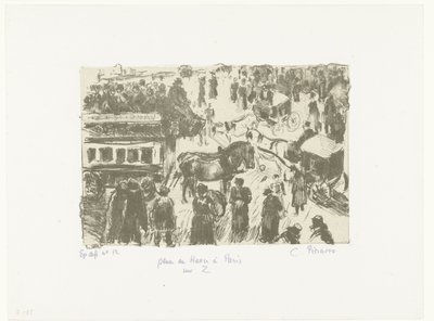 Plaza del Havre Place du Havre en París en Z (título en objeto) de Camille Jacob Pissarro