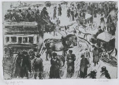 Place du Havre, París, c. 1897 de Camille Jacob Pissarro