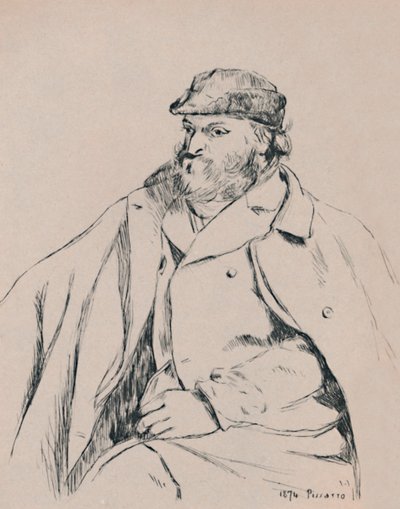 Retrato de Cézanne, c. 1874, 1946 de Camille Jacob Pissarro