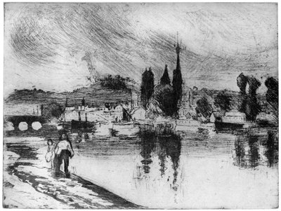 Rouen, Cours la Reine, c1850-1900 de Camille Jacob Pissarro