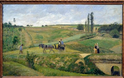 Ruta de Ennery cerca de Pontoise. Pintura de Camille Pissarro (1830-1903) 1874 París, museo de Orsay de Camille Jacob Pissarro