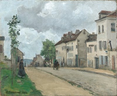 Straße en Pontoise (Rue de Gisors) de Camille Jacob Pissarro