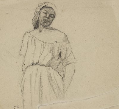 Estudio de una persona negra de Camille Jacob Pissarro