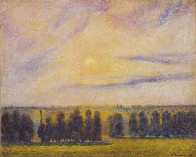 Atardecer en Éragny, 1890 de Camille Jacob Pissarro