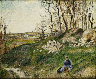 Los recolectores de col, Pontoise, 1882 de Camille Jacob Pissarro