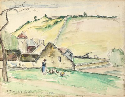 La granja en Chatillon-Sur-Seine, 1882 de Camille Jacob Pissarro