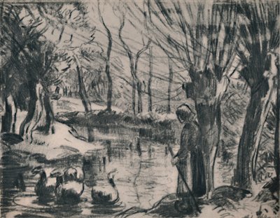 La Niña de los Gansos, c.1870s, 1946 de Camille Jacob Pissarro