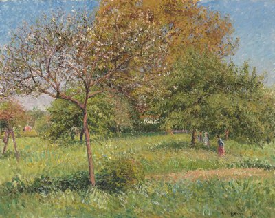 El gran nogal, mañana, Eragny de Camille Jacob Pissarro