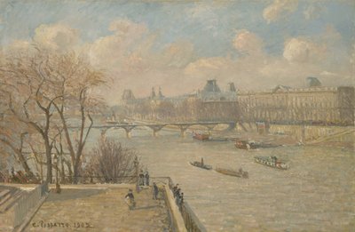 El Louvre desde el Pont Neuf de Camille Jacob Pissarro