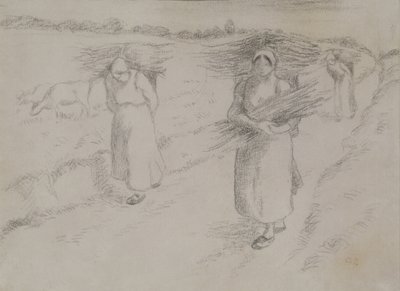 Los recolectores de ramas, c.1896 de Camille Jacob Pissarro