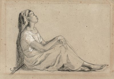 Joven mujer negra sentada de Camille Jacob Pissarro
