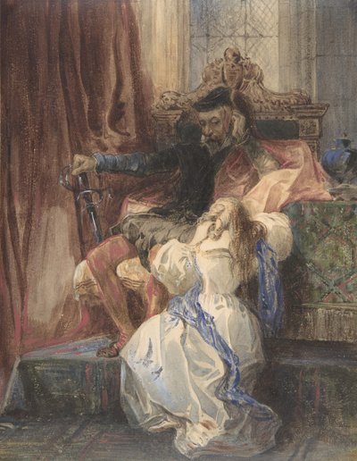 El perdón rechazado de Kenilworth de Sir Walter Scott, ca. 1826-29 de Camille Joseph Etienne Roqueplan