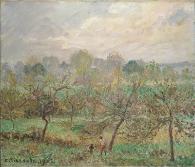 Otoño, niebla matutina, Éragny-sur-Epte de Camille Pissarro