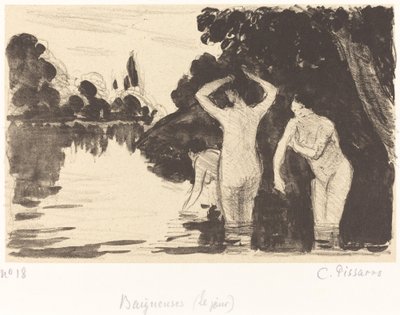 Baigneuses, c. 1895 de Camille Pissarro