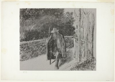 Mendigo con muleta de Camille Pissarro