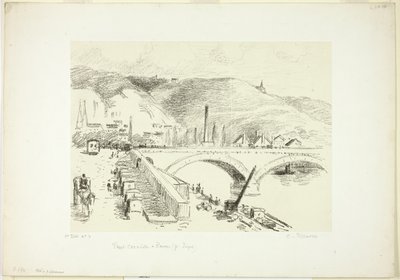 Puente en Rouen: Pont Corneille de Camille Pissarro