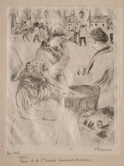 Vendedor de castañas de Camille Pissarro