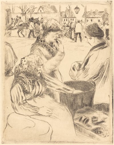 Vendedores de castañas de Camille Pissarro