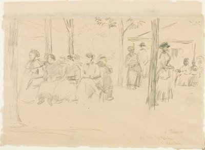 Fiesta en Pontoise de Camille Pissarro