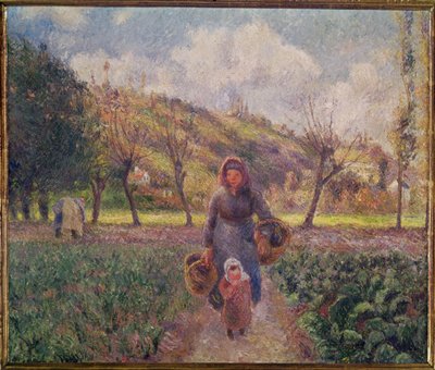 En el jardín (óleo sobre lienzo) de Camille Pissarro