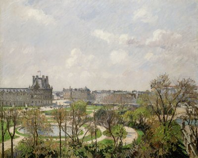 Jardín de las Tullerías, mañana de primavera; Jardin des Tuileries, Matin, Printemps, 1900 de Camille Jacob Pissarro