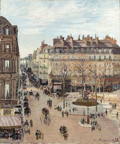 La rue Saint-Honoré de Camille Pissarro