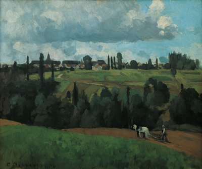 Paisaje cerca de Ennery, cerca de Pontoise de Camille Pissarro