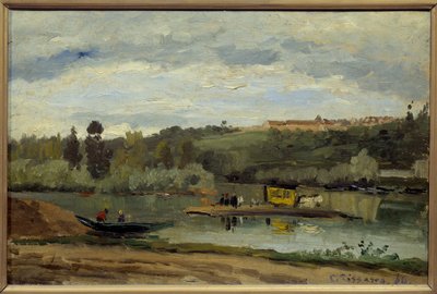 Le bac à la Varenne Saint Hilaire de Camille Jacob Pissarro