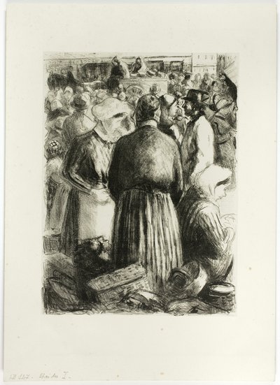 Mercado en Pointoise de Camille Pissarro