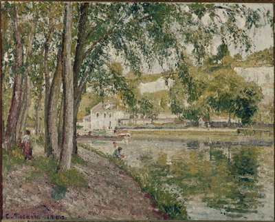 Moret, el canal de Loing: el camino a Saint Mammes de Camille Jacob Pissarro