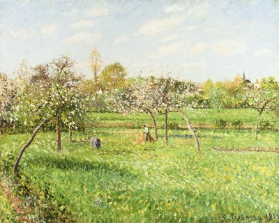 Mañana, primavera, tiempo gris, Eragny, 1900 de Camille Jacob Pissarro