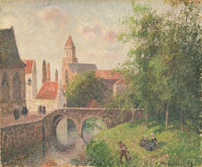 Puente Viejo, Brujas (óleo sobre lienzo) de Camille Pissarro