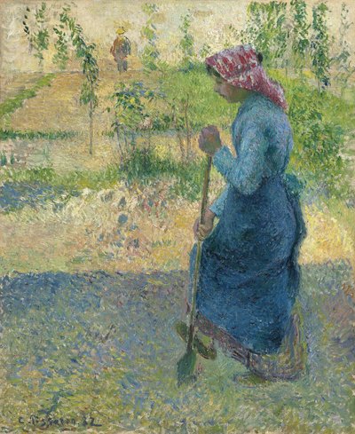 Campesina cavando de Camille Jacob Pissarro