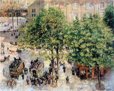 Place du Théâtre-Français, primavera, 1898 de Camille Jacob Pissarro