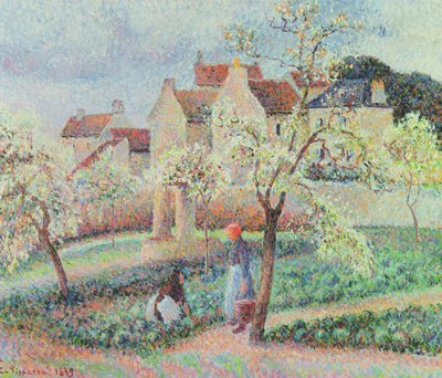 Cerezos en flor, 1889 de Camille Jacob Pissarro