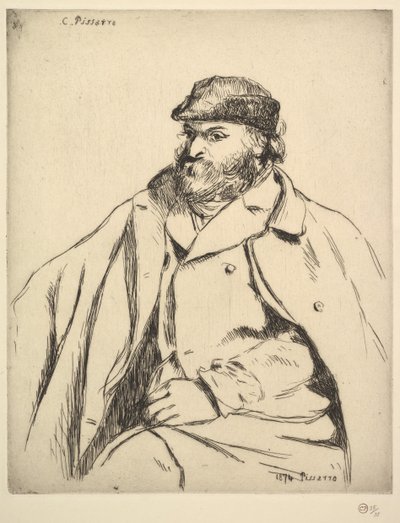 Retrato de Paul Cézanne, 1874 de Camille Pissarro