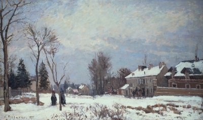 Camino de Versalles a Saint-Germain, Louveciennes, y Efectos de la Nieve de Camille Pissarro