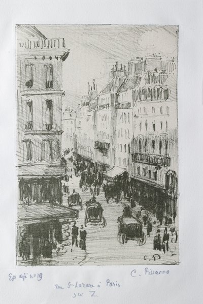 Rue Saint-Lazare, París, 1897 de Camille Pissarro