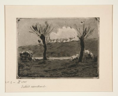 Puesta de sol de Camille Pissarro