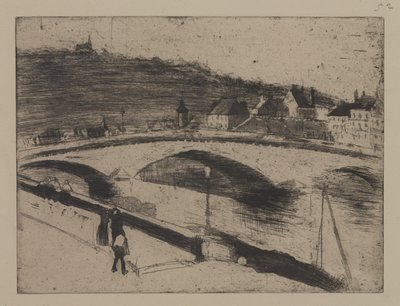 Puente de Piedra en Rouen de Camille Jacob Pissarro