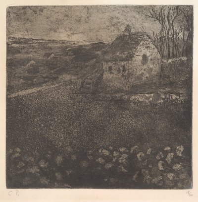 La cabaña, 1879 de Camille Pissarro