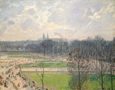 El jardín de las Tullerías en una tarde de invierno de Camille Jacob Pissarro