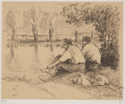 Los vagabundos, c.1894 de Camille Jacob Pissarro
