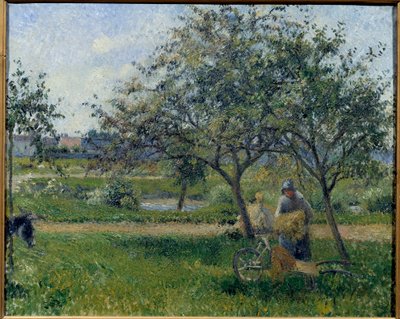 La carretilla, huerto de Camille Jacob Pissarro