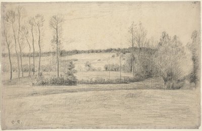 Árboles y prados en Eragny de Camille Pissarro